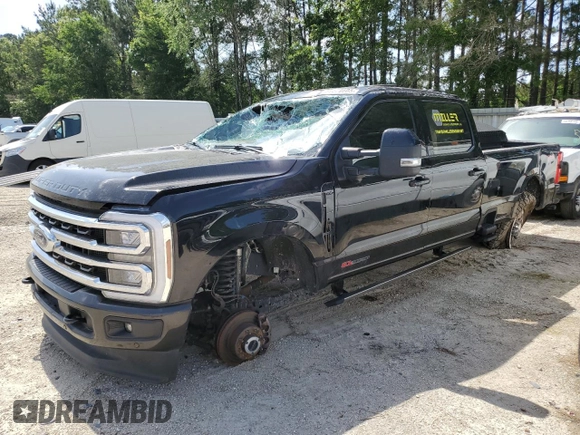 2024 Ford F-350 XL with VIN 1FT8W3BM1REC37101, listed as a Copart auction lot 56579605 with 34,858 mi miles and Salvage title. Bid and sale history available at DreamBid. Image 1.