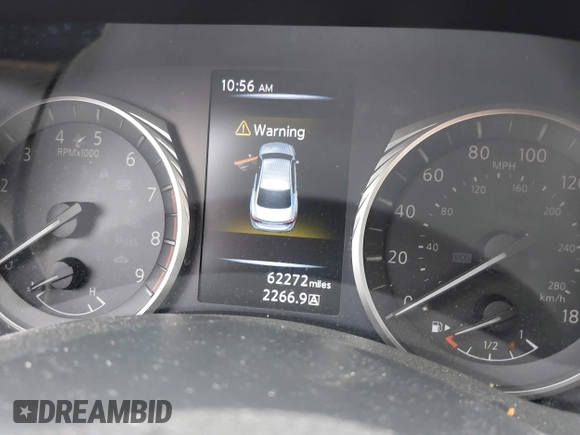 2019 Infiniti Q50 3.0t LUXE with VIN JN1EV7AR1KM559553, listed as a IAAI auction lot 40128019 with 62,272 mi miles. Bid and sale history available at carsss.com. Image 7.