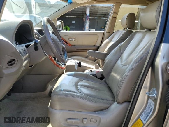2002 Lexus RX 300 with VIN JTJGF10U220134577, listed as a Copart auction lot 61478865 with 162,872 mi miles and Salvage title. Bid and sale history available at DreamBid. Image 7.