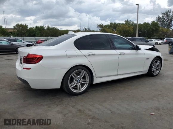 2014 BMW 5 Series 535d with VIN WBAXA5C58ED690402, listed as a Copart auction lot 48124575 with 153,702 mi miles and Salvage Title. Bid and sale history available at DreamBid. Image 3.