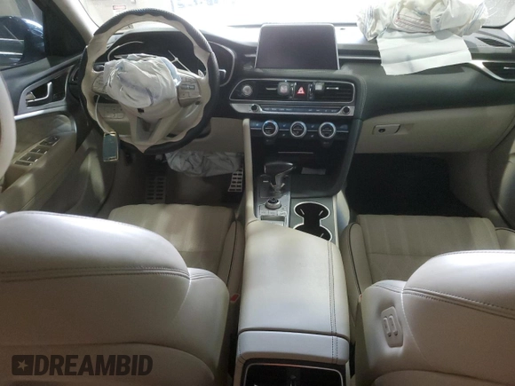 2019 Genesis G70 Dynamic with VIN KMTG34LE2KU019750, listed as a Copart auction lot 43602185 with 23,027 mi miles and Salvage Title. Bid and sale history available at DreamBid. Image 8.