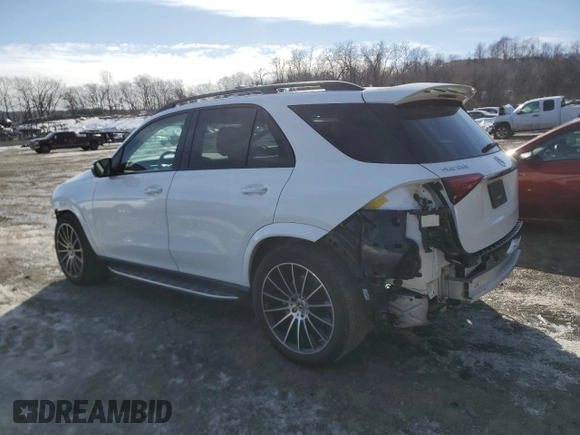2022 Mercedes-Benz GLE 580 with VIN 4JGFB8GB1NA785636, listed as a Copart auction lot 45397535 with 55,332 mi miles and Salvage title. Bid and sale history available at DreamBid. Image 2.