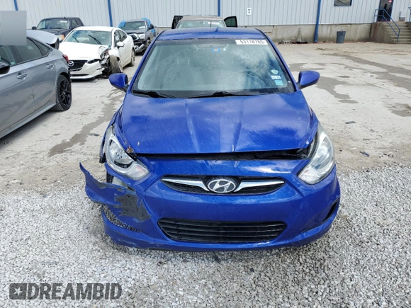 2013 Hyundai Accent GLS with VIN KMHCT4AE4DU409439, listed as a Copart auction lot 53118785 with 156,238 mi miles and Salvage Title. Bid and sale history available at carsss.com. Image 5.