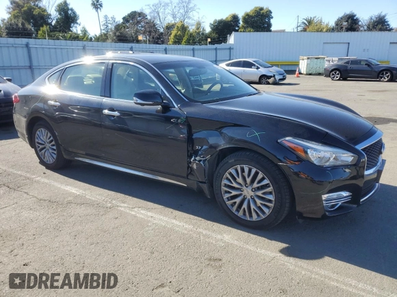 2015 Infiniti Q70 z VIN JN1BY1PR9FM830573, wystawiony jako Copart lot #48071215 z przebiegiem 57 378 mil mil oraz Szkoda całkowita • Salvage title. Historia ofert i sprzedaży dostępna na DreamBid. Obrazek 4.