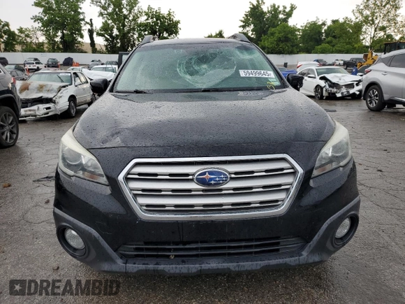 2015 Subaru Outback Premium with VIN 4S4BSBFC8F3311730, listed as a Copart auction lot 59499645 with 127,666 mi miles and Salvage title. Bid and sale history available at DreamBid. Image 5.