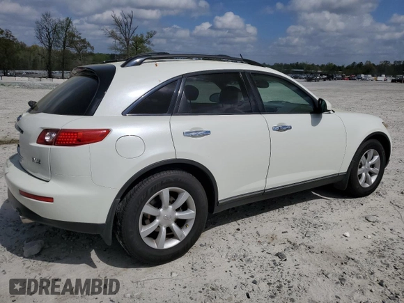 2005 Infiniti FX35 with VIN JNRAS08U25X109760, listed as a Copart auction lot 51894775 with 234,179 mi miles and Salvage Title. Bid and sale history available at carsss.com. Image 3.