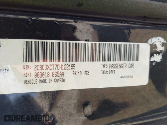 2012 Dodge Charger RT Plus with VIN 2C3CDXCT7CH122195, listed as a IAAI auction lot 41766394 with 246,907 mi miles and . Bid and sale history available at DreamBid. Image 9.