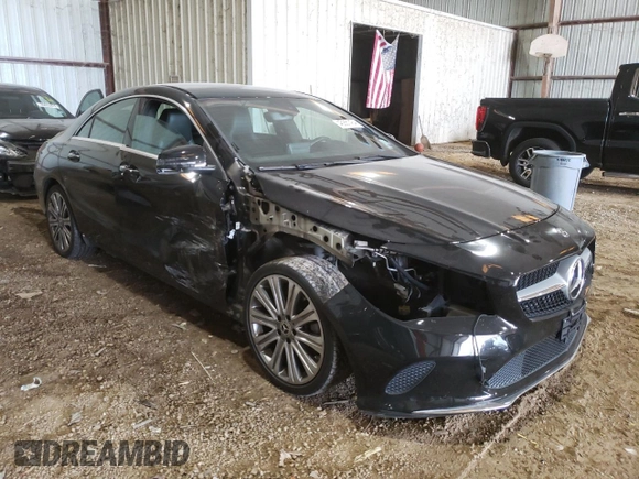 2018 Mercedes-Benz CLA 250 with VIN WDDSJ4EB3JN665735, listed as a Copart auction lot 45881434 with 46,598 mi miles and . Bid and sale history available at DreamBid. Image 4.
