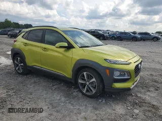 2020 Hyundai Kona Ultimate with VIN KM8K53A50LU480507, listed as a Copart auction lot 62799814 with 19,403 mi miles and Salvage Title. Bid and sale history available at carsss.com. Image 4.