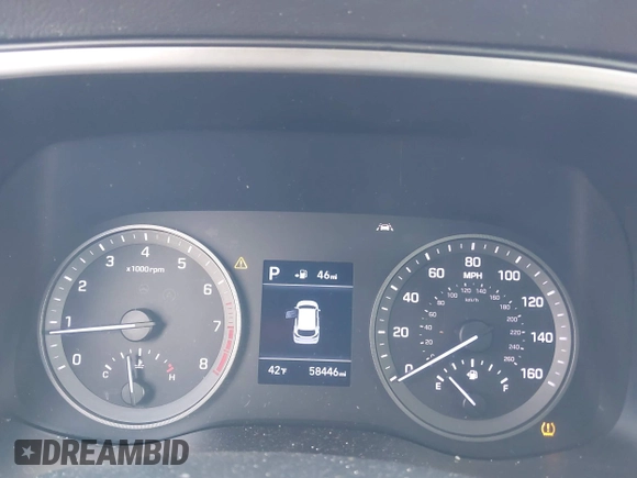 2019 Hyundai Tucson Ultimate with VIN KM8J3CAL2KU949093, listed as a IAAI auction lot 41446521 with 58,446 mi miles. Bid and sale history available at carsss.com. Image 7.