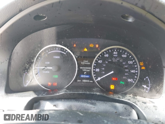 2014 Lexus ES 300h Hybrid with VIN JTHBW1GG4E2064553, listed as a IAAI auction lot 42002058 with 180,455 mi miles. Bid and sale history available at carsss.com. Image 7.