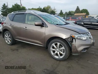 2014 Nissan Murano LE with VIN JN8AZ1MW4EW521410, listed as a Copart auction lot 59579204 with 62,032 mi miles and Salvage Title. Bid and sale history available at carsss.com. Image 4.
