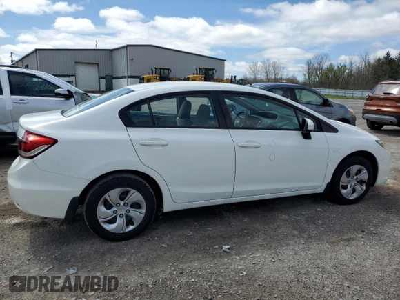 2015 Honda Civic Sedan LX with VIN 19XFB2F59FE000193, listed as a Copart auction lot 54250575 with 154,934 mi miles and Salvage Title. Bid and sale history available at carsss.com. Image 3.