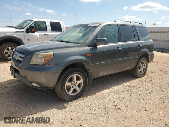 2007 Honda Pilot EX with VIN 2HKYF18467H536124, listed as a Copart auction lot 55494155 with 173,206 mi miles and Clean Title. Bid and sale history available at carsss.com. Image 1.