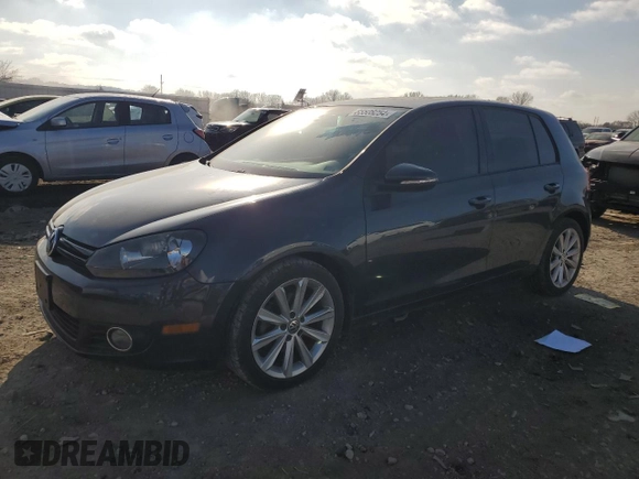 2012 Volkswagen Golf TDI with VIN WVWNM7AJ1CW016932, listed as a Copart auction lot 85508254 with 104,743 mi miles and Salvage title. Bid and sale history available at DreamBid. Image 1.