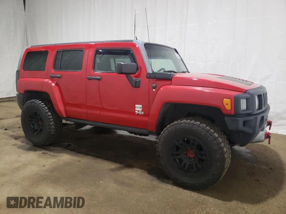 2007 Hummer H3 SUV with VIN 5GTDN13E878141547, listed as a Copart auction lot 61927114 with 162,766 mi miles and Clean Title. Bid and sale history available at carsss.com. Image 4.