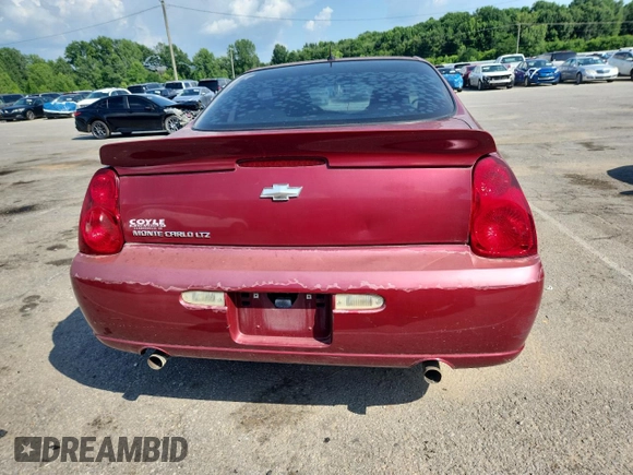 2006 Chevrolet Monte Carlo LTZ with VIN 2G1WN161769302703, listed as a Copart auction lot 62342785 with 190,005 mi miles and Clean title. Bid and sale history available at DreamBid. Image 6.