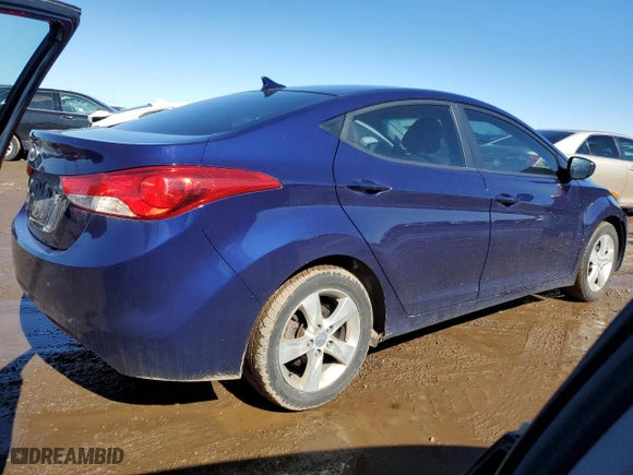 2012 Hyundai Elantra Limited with VIN 5NPDH4AE9CH083253, listed as a Copart auction lot 47805765 with 134,560 mi miles and Salvage Title. Bid and sale history available at carsss.com. Image 3.
