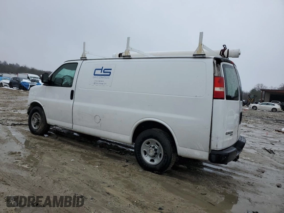 2013 Chevrolet Express Cargo Van with VIN 1GCWGFCA0D1117820, listed as a Copart auction lot 44899265 with Not Provided miles and Salvage Title. Bid and sale history available at carsss.com. Image 2.