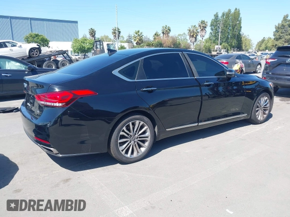 2017 Genesis G80 3.8L z VIN KMHGN4JE6HU190971, wystawiony jako IAAI lot #42195436 z przebiegiem 84 598 mil mil oraz . Historia ofert i sprzedaży dostępna na DreamBid. Obrazek 4.