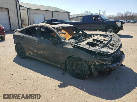 2017 Honda Civic Sedan Si with VIN 2HGFC1E50HH700573, listed as a Copart auction lot 42122985 with 0 mi miles and Salvage Title. Bid and sale history available at carsss.com. Image 4.