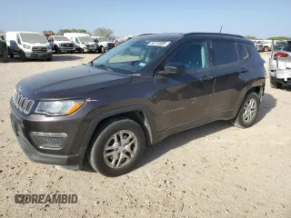 2018 Jeep Compass Sport with VIN 3C4NJCAB3JT368987, listed as a Copart auction lot 50215885 with 77,693 mi miles and Salvage Title. Bid and sale history available at carsss.com. Image 1.