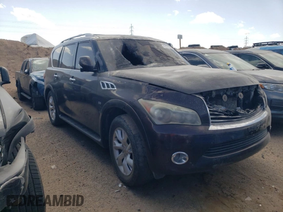 2014 Infiniti QX80 with VIN JN8AZ2NE4E9064236, listed as a Copart auction lot 42871325 with Not provided miles and Non repairable. Bid and sale history available at DreamBid. Image 4.