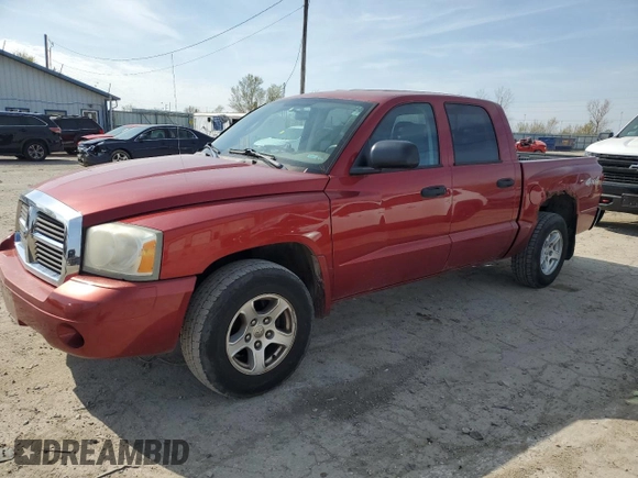 2006 Dodge Dakota SLT with VIN 1D7HW48N76S627130, listed as a Copart auction lot 53645845 with 103,719 mi miles and Clean Title. Bid and sale history available at DreamBid. Image 1.