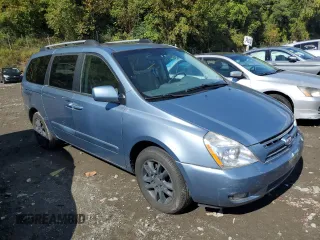 2009 Kia Sedona LX with VIN KNDMB233X96279951, listed as a Copart auction lot 73436374 with 76,558 mi miles and Clean Title. Bid and sale history available at carsss.com. Image 4.