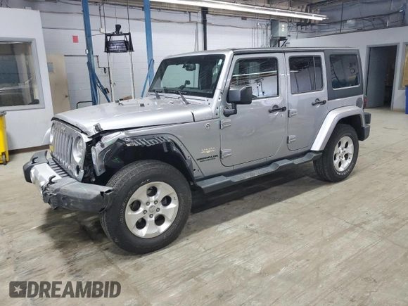 2015 Jeep Wrangler Unlimited Sahara with VIN 1C4BJWEG5FL743663, listed as a Copart auction lot 60205225 with 69,922 mi miles and Salvage title. Bid and sale history available at DreamBid. Image 1.