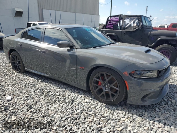 2019 Dodge Charger Scat Pack z VIN 2C3CDXGJ2KH633854, wystawiony jako Copart lot #53296705 z przebiegiem 74 285 mil mil oraz Czysty tytuł • Clean title. Historia ofert i sprzedaży dostępna na DreamBid. Obrazek 4.