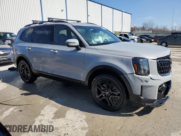 2024 Kia Telluride EX with VIN 5XYP3DGC1RG432472, listed as a Copart auction lot 46633495 with 16,385 mi miles and Salvage Title. Bid and sale history available at carsss.com. Image 4.