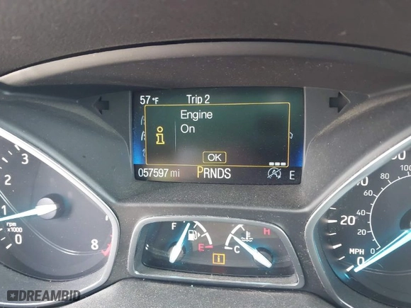 2017 Ford Escape SE with VIN 1FMCU9GD2HUE56001, listed as a IAAI auction lot 41818422 with 57,597 mi miles. Bid and sale history available at carsss.com. Image 16.