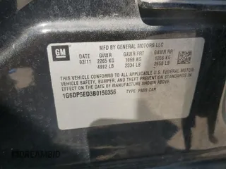 2011 Cadillac CTS Sedan Premium with VIN 1G6DP5ED3B0150356, listed as a Copart auction lot 49460085 with 132,126 mi miles and Salvage Title. Bid and sale history available at carsss.com. Image 13.