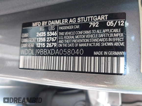2013 Mercedes-Benz CLS 550 с VIN WDDLJ9BBXDA058040, выставлен на аукционе IAAI как лот 42159011 с пробегом 128 487 миль миль и . История ставок и продаж доступна на DreamBid. Изображение 9.