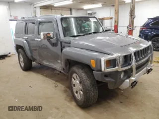 2008 Hummer H3 SUV with VIN 5GTEN13E488154656, listed as a Copart auction lot 76597614 with 189,629 mi miles and Salvage Title. Bid and sale history available at carsss.com. Image 4.