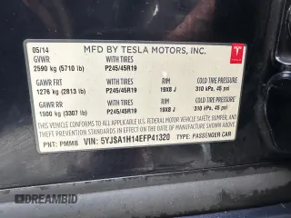 2014 Tesla Model S 60 with VIN 5YJSA1H14EFP41320, listed as a Copart auction lot 61816795 with 176,055 mi miles and Clean title. Bid and sale history available at DreamBid. Image 10.