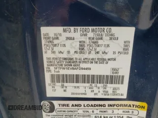2010 Ford F-150 XL with VIN 1FTFW1EV8AFD94459, listed as a Copart auction lot 60367055 with 177,775 mi miles and Salvage title. Bid and sale history available at DreamBid. Image 12.