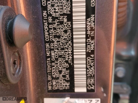 2019 Toyota C-HR XLE with VIN JTNKHMBX2K1039104, listed as a Copart auction lot 54169665 with 65,879 mi miles and Clean Title. Bid and sale history available at carsss.com. Image 13.