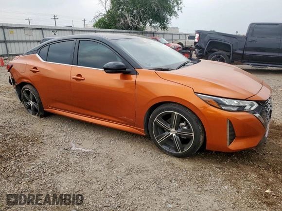 2024 Nissan Sentra SR with VIN 3N1AB8DV5RY370756, listed as a Copart auction lot 57642445 with 10,000 mi miles and Salvage title. Bid and sale history available at DreamBid. Image 4.