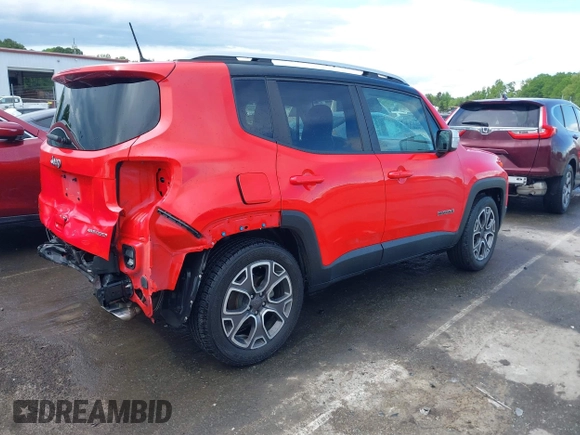 2018 Jeep Renegade Limited with VIN ZACCJADBXJPH12121, listed as a IAAI auction lot 42003114 with 53,126 mi miles and . Bid and sale history available at DreamBid. Image 4.