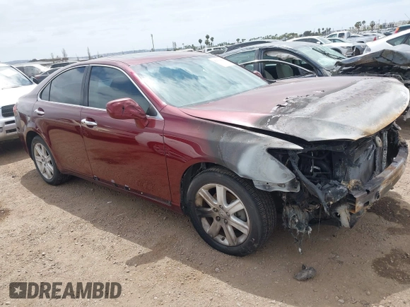 2007 Lexus ES 350 with VIN JTHBJ46G772051025, listed as a IAAI auction lot 42130494 with 185,030 mi miles. Bid and sale history available at carsss.com. Image 1.