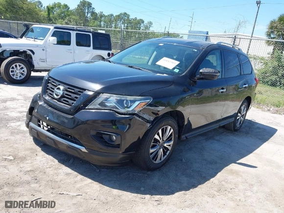 2019 Nissan Pathfinder SL with VIN 5N1DR2MN9KC599969, listed as a IAAI auction lot 41852389 with 186,285 mi miles. Bid and sale history available at carsss.com. Image 2.