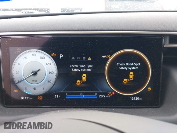 2022 Hyundai Tucson SEL with VIN 5NMJF3AE2NH115088, listed as a IAAI auction lot 41915800 with 13,120 mi miles and . Bid and sale history available at DreamBid. Image 7.