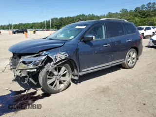 2014 Nissan Pathfinder Platinum with VIN 5N1AR2MM9EC662373, listed as a Copart auction lot 52448945 with 170,489 mi miles and Salvage Title. Bid and sale history available at carsss.com. Image 1.