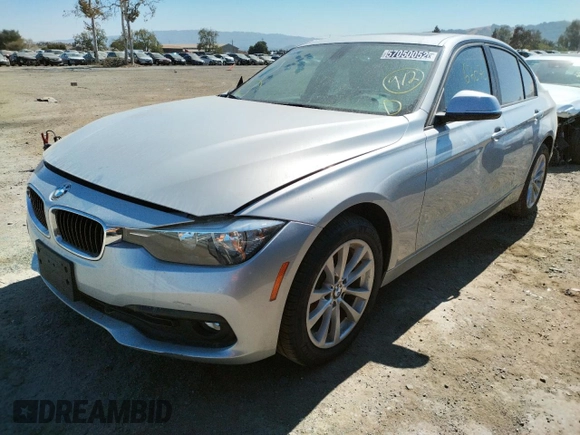 2016 BMW 3 Series 320i with VIN WBA8A9C55GK617336, listed as a Copart auction lot 57050052 with 67,070 mi miles and Clean Title. Bid and sale history available at carsss.com. Image 2.