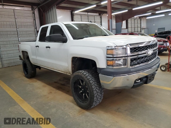 2014 Chevrolet Silverado 1500 Work Truck with VIN 1GCVKPEH7EZ313136, listed as a Copart auction lot 49158825 with 105,461 mi miles and Salvage Title. Bid and sale history available at DreamBid. Image 4.