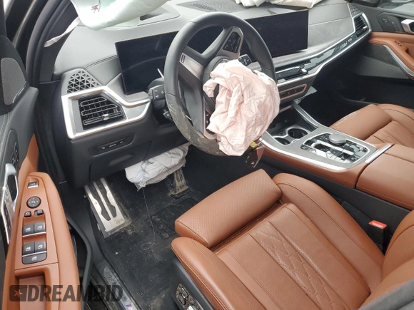 2024 BMW X5 xDrive50e with VIN 5UX43EU08R9W07237, listed as a Copart auction lot 46109415 with 0 mi miles and Salvage Title. Bid and sale history available at carsss.com. Image 8.