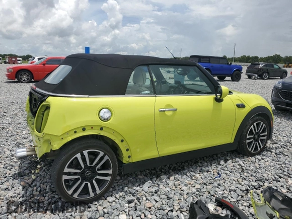 2024 MINI Convertible Cooper S with VIN WMW43DL02R3R74616, listed as a Copart auction lot 63098205 with 8,088 mi miles and Salvage title. Bid and sale history available at DreamBid. Image 3.