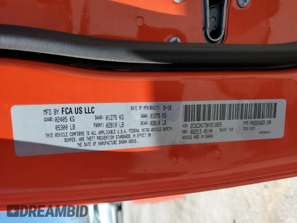 2019 Dodge Charger R/T with VIN 2C3CDXCT5KH519855, listed as a Copart auction lot 48300085 with 80,151 mi miles and Salvage Title. Bid and sale history available at DreamBid. Image 14.